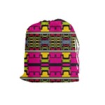Pink yellow green shapes                                                       Drawstring Pouch