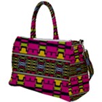 Pink yellow green shapes                                                       Duffel Travel Bag