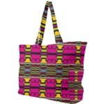 Pink yellow green shapes                                                      Simple Shoulder Bag