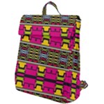 Pink yellow green shapes                                                    Flap Top Backpack