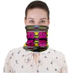 Pink yellow green shapes                                                   Face Covering Bandana (Adult)