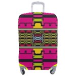 Pink yellow green shapes                                                   Luggage Cover (Medium)