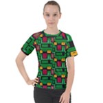 Rectangles on a green background                                                      Women s Sport Raglan Tee