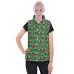 Rectangles on a green background                                                     Women s Button Up Puffer Vest