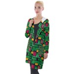 Rectangles on a green background                                                       Hooded Pocket Cardigan