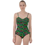Rectangles on a green background                                                       Sweetheart Tankini Set