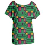 Rectangles on a green background                                                      Women s Oversized Tee