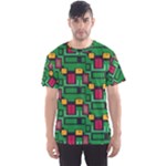 Rectangles on a green background                                                        Men s Sport Mesh Tee