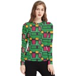 Rectangles on a green background                                                       Women s Long Sleeve Rash Guard