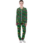 Rectangles on a green background                                                       Casual Jacket and Pants Set