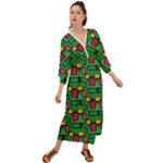 Rectangles on a green background                                                          Grecian Style Maxi Dress