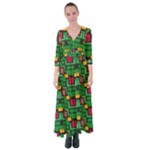 Rectangles on a green background                                                           Button Up Maxi Dress