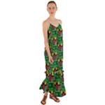 Rectangles on a green background                                                           Cami Maxi Ruffle Chiffon Dress