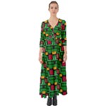 Rectangles on a green background                                                           Button Up Boho Maxi Dress