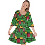 Rectangles on a green background                                                     Velvet Kimono Dress