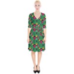Rectangles on a green background                                                            Wrap Up Cocktail Dress