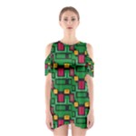 Rectangles on a green background                                                        Women s Cutout Shoulder Dress