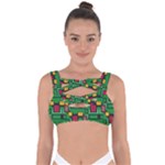 Rectangles on a green background                                                      Bandaged Up Bikini Top
