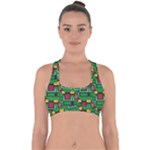 Rectangles on a green background                                                       Cross Back Hipster Bikini Top