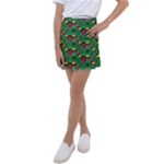 Rectangles on a green background                                                           Kids  Tennis Skirt