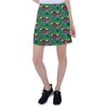 Rectangles on a green background                                                            Tennis Skirt