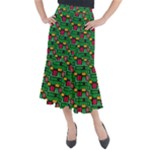 Rectangles on a green background                                                            Midi Mermaid Skirt