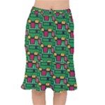 Rectangles on a green background                                                            Short Mermaid Skirt
