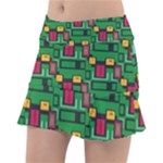 Rectangles on a green background                                                        Tennis Skirt