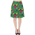 Rectangles on a green background                                                       Velvet High Waist Skirt