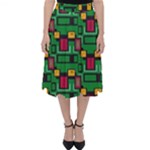 Rectangles on a green background                                                       Folding Skater Skirt