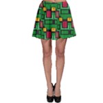 Rectangles on a green background                                                        Skater Skirt