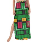Rectangles on a green background                                                      Maxi Chiffon Tie-Up Sarong