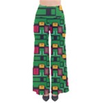 Rectangles on a green background                                                       Women s Chic Palazzo Pants