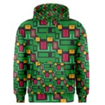 Rectangles on a green background                                                        Men s Pullover Hoodie