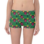 Rectangles on a green background                                                            Reversible Boyleg Bikini Bottoms