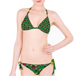 Rectangles on a green background                                                        Bikini set