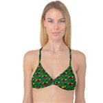 Rectangles on a green background                                                        Reversible Tri Bikini Top