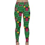Rectangles on a green background                                                        Yoga Leggings