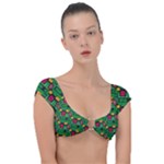 Rectangles on a green background                                                      Cap Sleeve Ring Bikini Top
