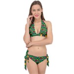 Rectangles on a green background                                                        Tie It Up Bikini Set
