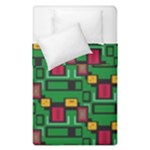 Rectangles on a green background                                                         Duvet Cover (Single Size)