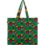 Rectangles on a green background                                                        Canvas Travel Bag