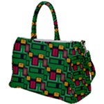 Rectangles on a green background                                                        Duffel Travel Bag