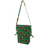 Rectangles on a green background                                                        Folding Shoulder Bag