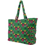 Rectangles on a green background                                                       Simple Shoulder Bag