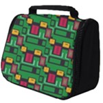 Rectangles on a green background                                                        Full Print Travel Pouch (Big)