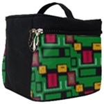 Rectangles on a green background                                                       Make Up Travel Bag (Big)