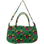 Rectangles on a green background                                                     Removal Strap Handbag