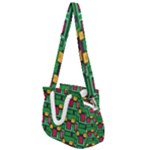 Rectangles on a green background                                                     Rope Handles Shoulder Strap Bag
