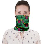 Rectangles on a green background                                                    Face Covering Bandana (Adult)